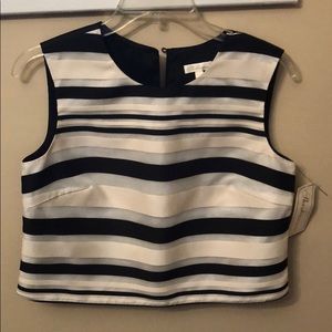 Shoshanna striped crop top
